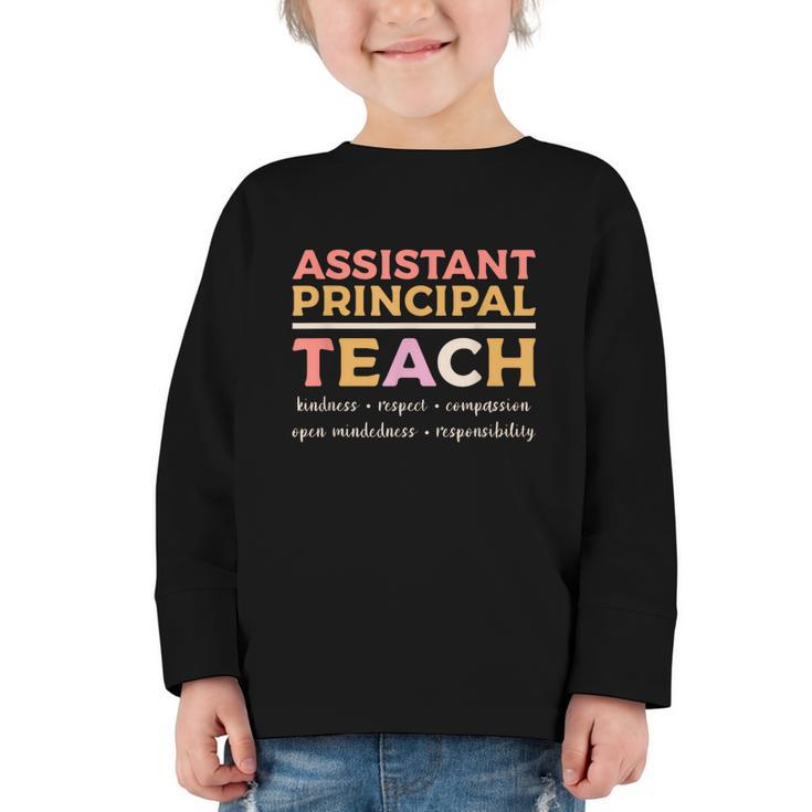 Assistant Principal Back To School Appreciation Principals Graphic Toddler Long Sleeve Tee