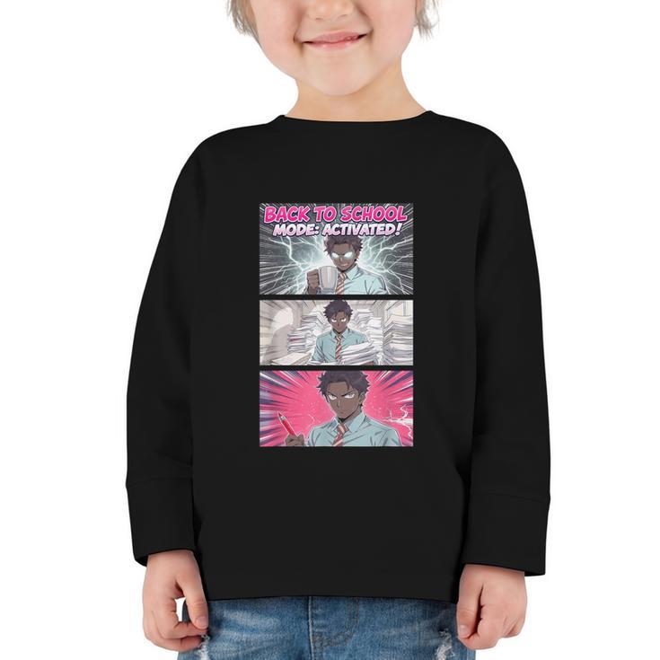 Back To School Anime Boys Student Girl Manga Kawaii Taecher Graphic Toddler Long Sleeve Tee