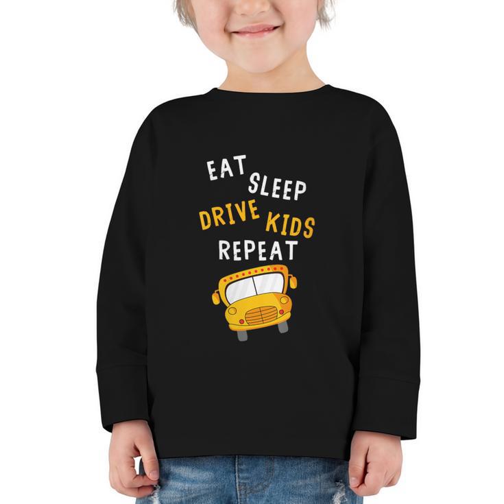 Back To School Bus Driver Appreciation Thank You Quote Graphic Toddler Long Sleeve Tee