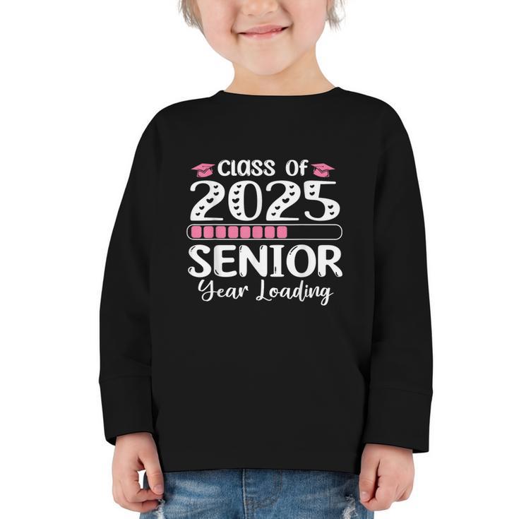 Class Of 2025 Senior Year Loading Back To School 2025 Graphic Toddler Long Sleeve Tee