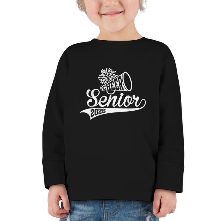 Class Of 2026 Senior Year Cheer Back To School Cheerleader Graphic Toddler Long Sleeve Tee