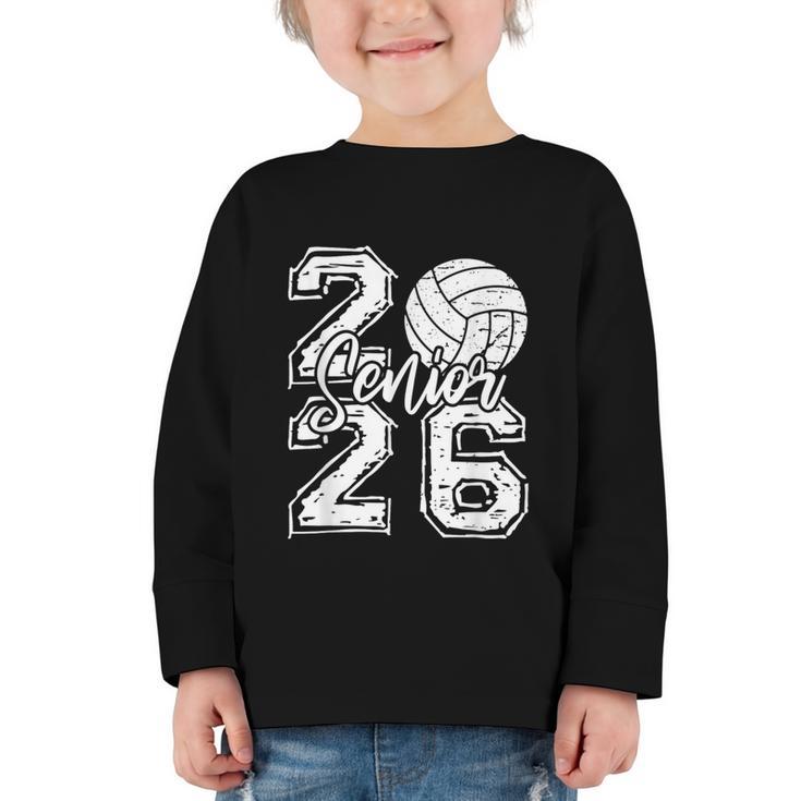 Class Of 2026 Volleyball Senior 2026 Back To School Graphic Toddler Long Sleeve Tee