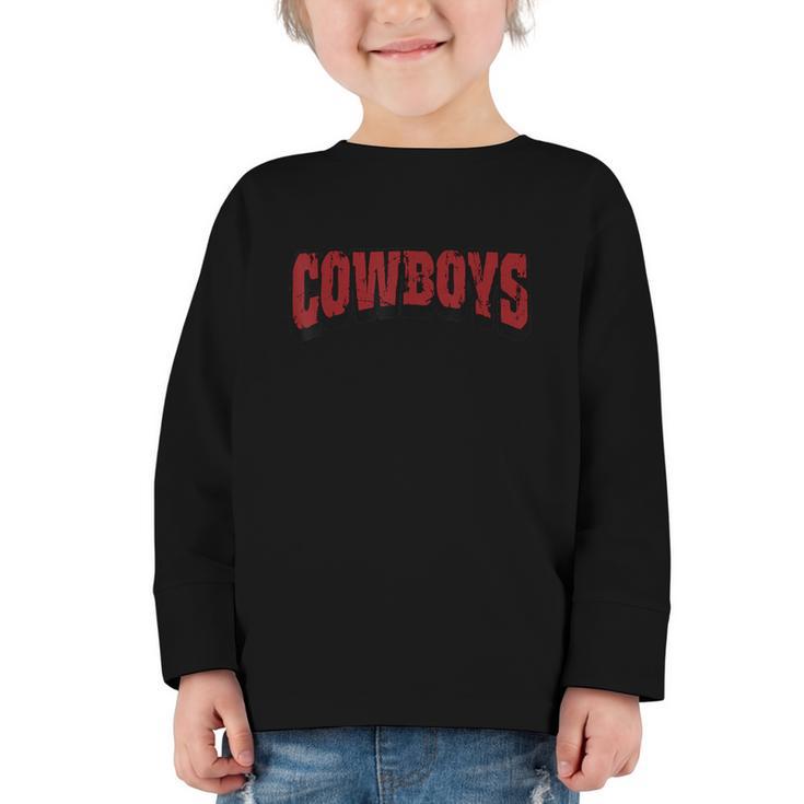 Cowboys Back To School Spirit M Graphic Toddler Long Sleeve Tee