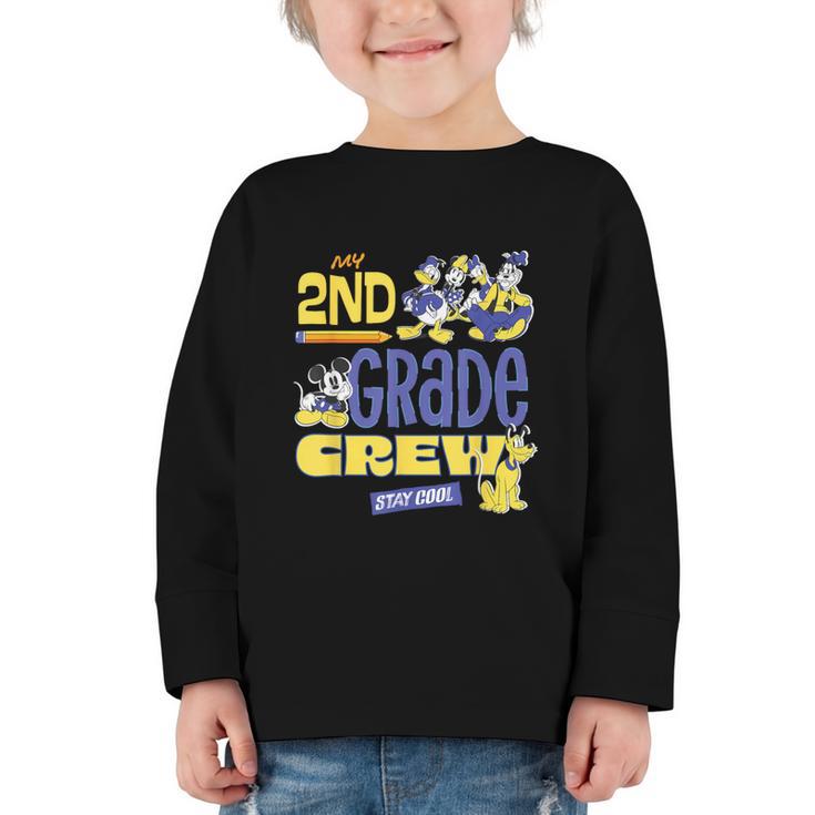Disney My 2nd Grade Crew Stay Cool Back To School Friends Graphic Toddler Long Sleeve Tee
