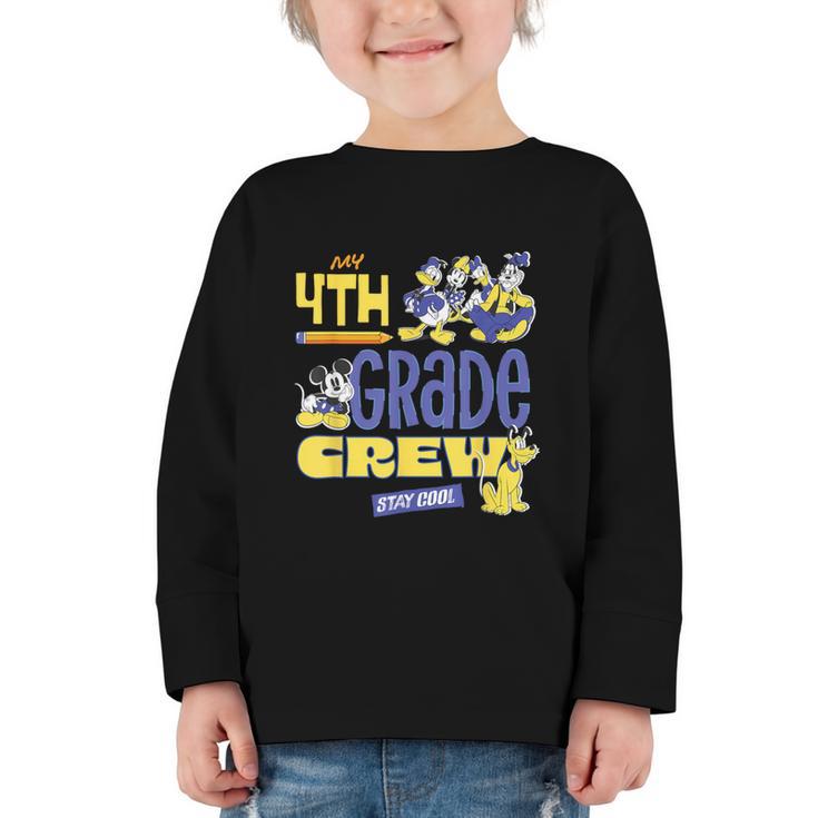 Disney My 4th Grade Crew Stay Cool Back To School Friends Graphic Toddler Long Sleeve Tee