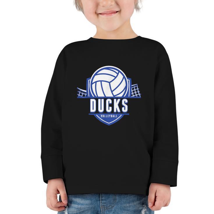 Ducks Volleyball Back To School Spirit B Graphic Toddler Long Sleeve Tee Ducks Volleyball Back To School Spirit B Graphic Toddler Long Sleeve Tee