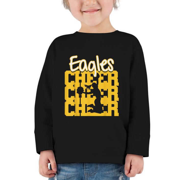 Eagles Cheer Back To School Cheerleading Spirit GY Graphic Toddler Long Sleeve Tee
