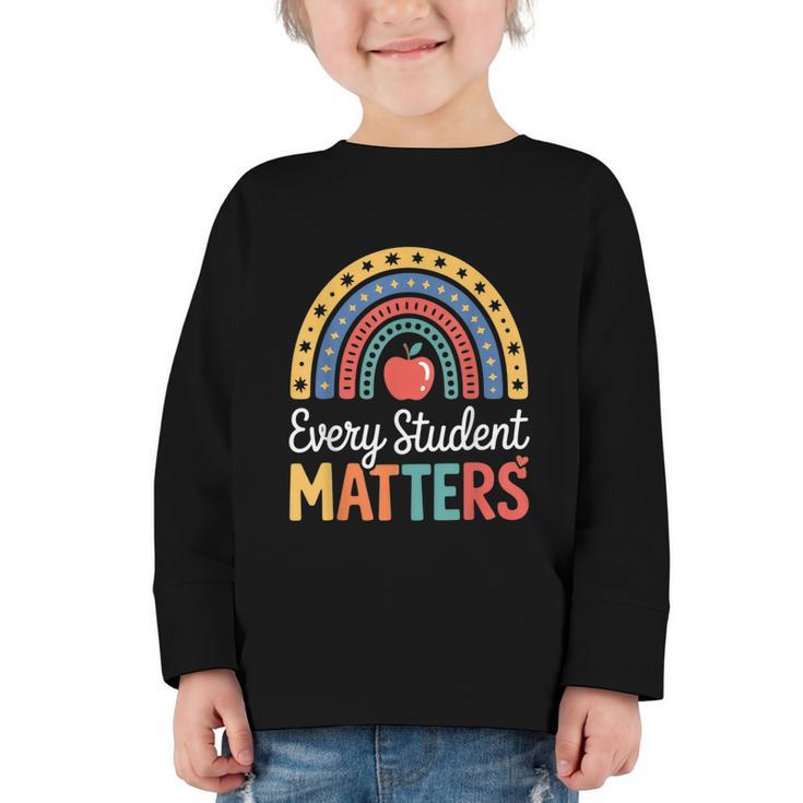 Every Student Matters Paraprofessional Back To School Graphic Toddler Long Sleeve Tee