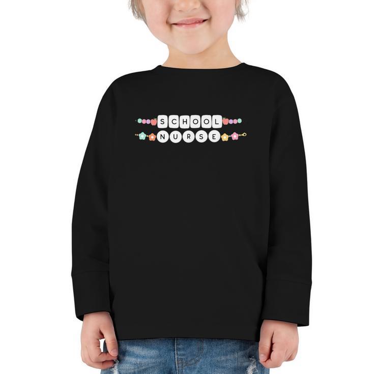 Friendship Bracelet School Nurse Appreciation Back To School Graphic Toddler Long Sleeve Tee