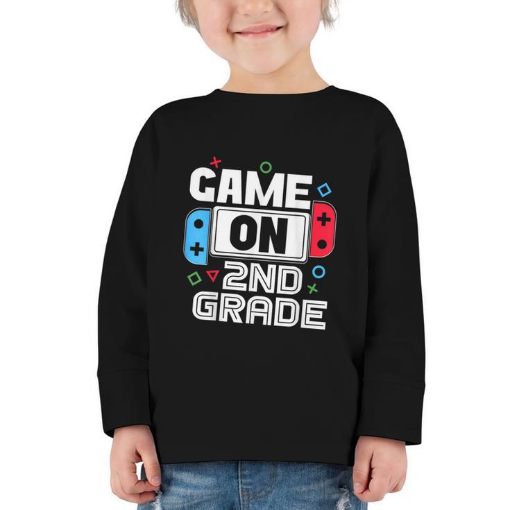 Gamer Back To School Game 2nd Grade Kids Boys Graphic Toddler Long Sleeve Tee