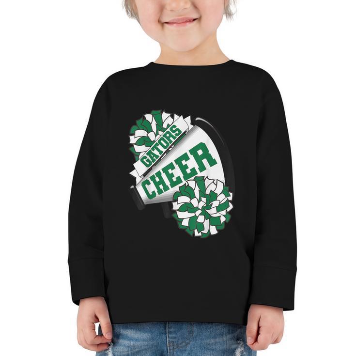 Gators Cheer Back To School Cheerleading Spirit G Graphic Toddler Long Sleeve Tee