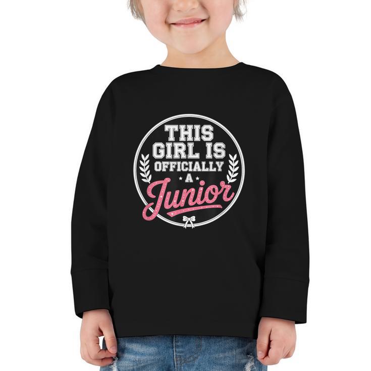 Highschool Girls Back To School 2025 First Day A Junior Graphic Toddler Long Sleeve Tee