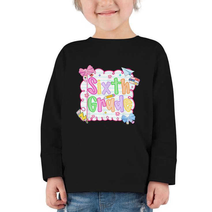 HUGvyn Back To School Graphic Toddler Long Sleeve Tee