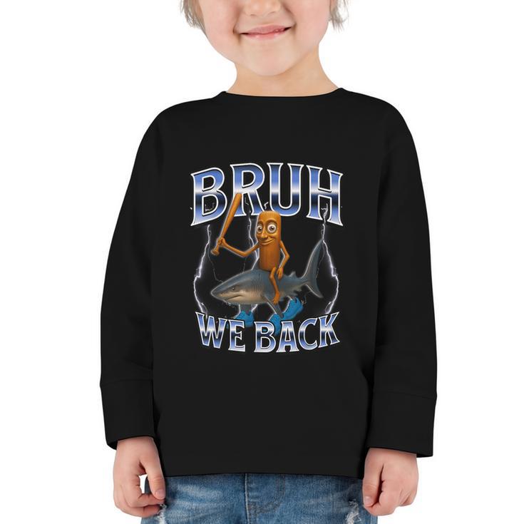 Italian Brainrot Back To School Graphic Toddler Long Sleeve Tee