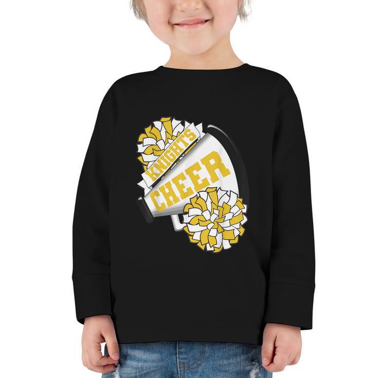 Knights Cheer Back To School Cheerleading Spirit GY Graphic Toddler Long Sleeve Tee
