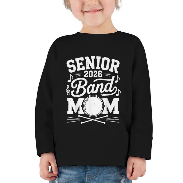 My Last First Day Senior 2026 Band Mom Back To School Retro Graphic Toddler Long Sleeve Tee