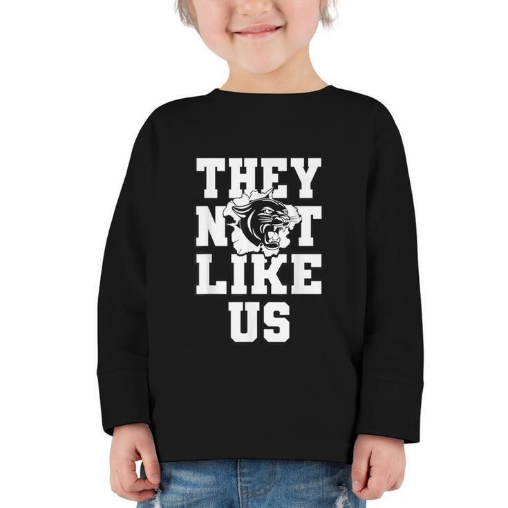 Not Like Panthers Back To School Spirit Graphic Toddler Long Sleeve Tee