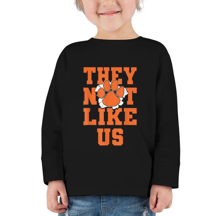 Not Like Tigers Back To School Spirit O Graphic Toddler Long Sleeve Tee