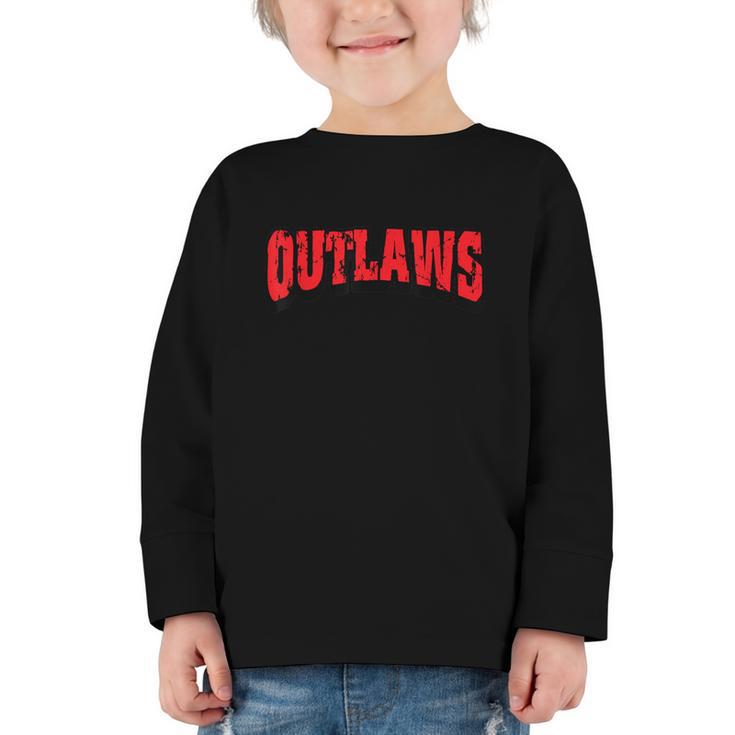 Outlaws Back To School Spirit R Graphic Toddler Long Sleeve Tee