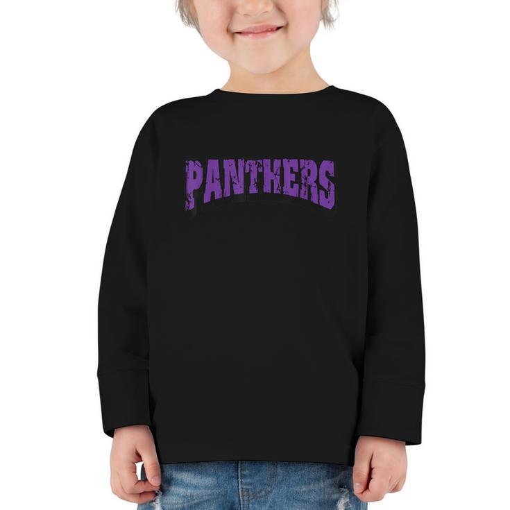 Panthers Back To School Spirit P Graphic Toddler Long Sleeve Tee