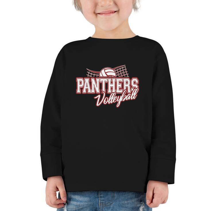 Panthers Volleyball Back To School Spirit M Graphic Toddler Long Sleeve Tee