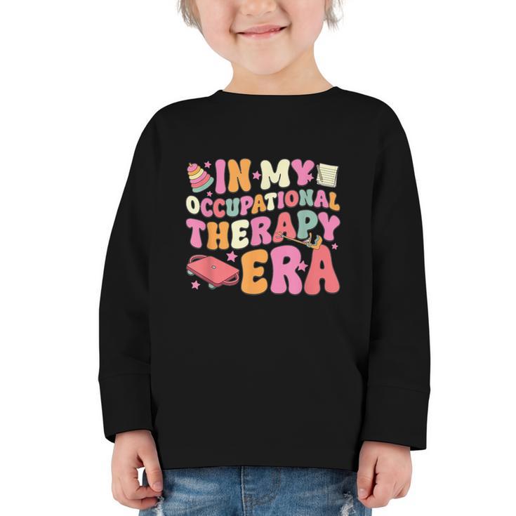 Retro In My Occupational Therapy Era OT OTA Back To School Graphic Toddler Long Sleeve Tee