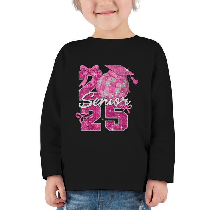 Senior 2025 Class Of 2025 Bows Back To School 2025 Graphic Toddler Long Sleeve Tee