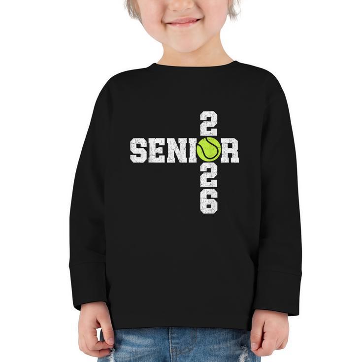 Senior Class Of 2026 Tennis Seniors Back To School 2026 Graphic Toddler Long Sleeve Tee