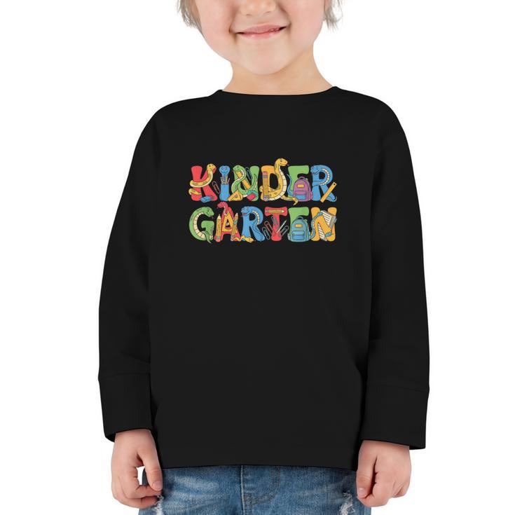 Snake Kindergarten Back To School Kids Boys Girls Graphic Toddler Long Sleeve Tee
