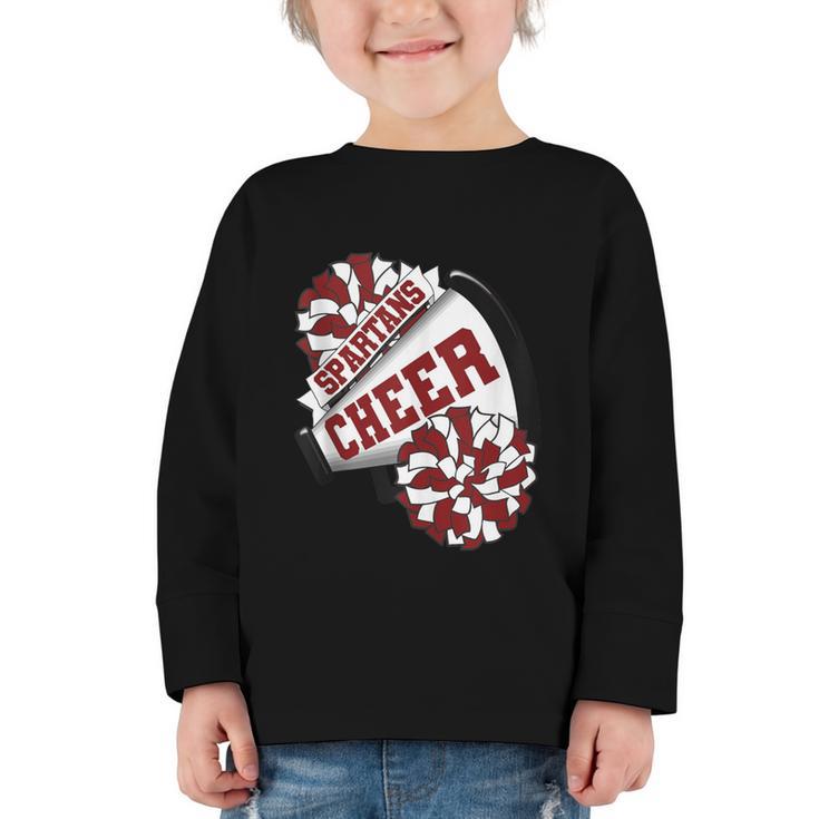 Spartans Cheer Back To School Cheerleading Spirit M Graphic Toddler Long Sleeve Tee