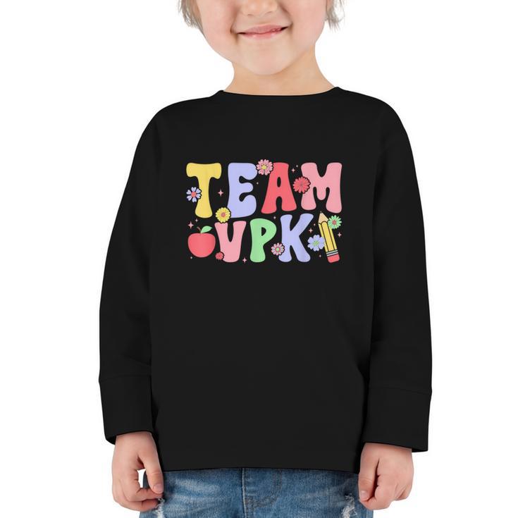 Team VPK First Day Of VPK Back To School VPK Graphic Toddler Long Sleeve Tee