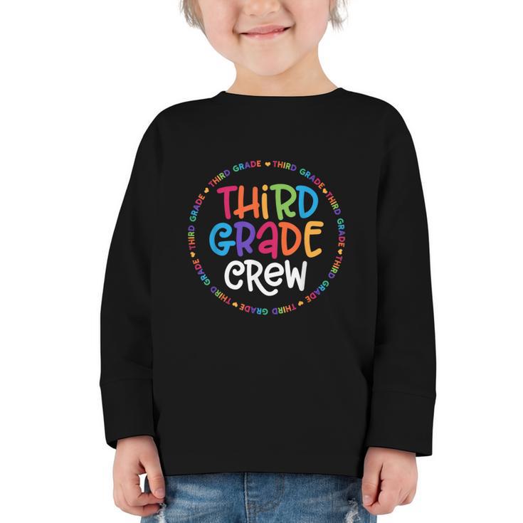 Third Grade Crew Back To School Matching Tee For 3rd Grade Graphic Toddler Long Sleeve Tee