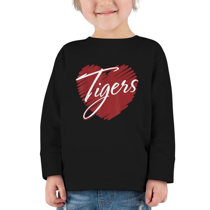 Tigers Heart Back To School Spirit M Graphic Toddler Long Sleeve Tee