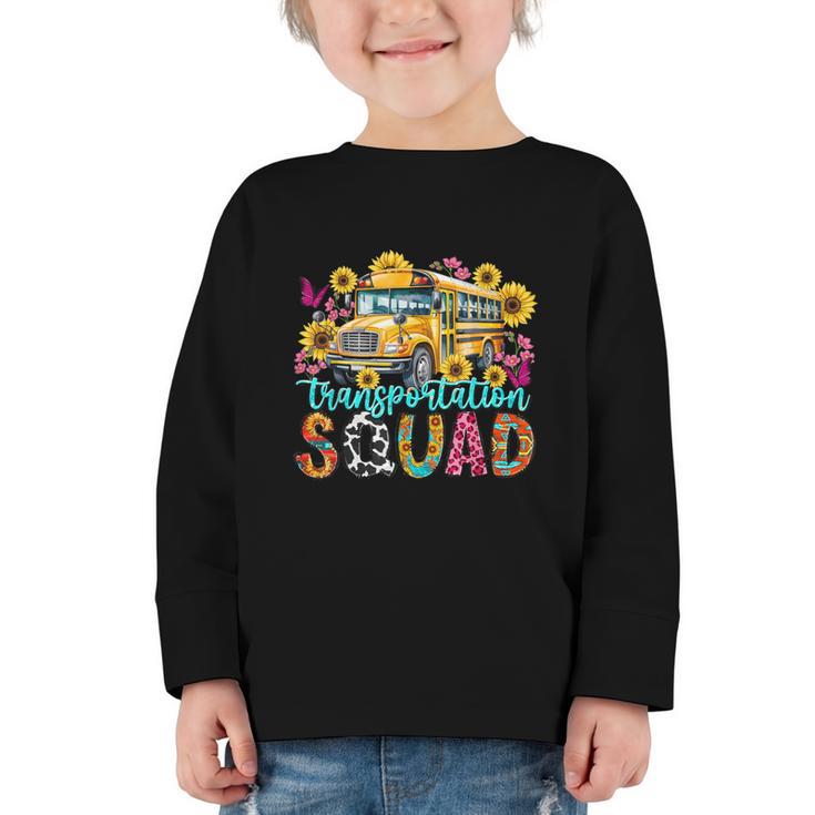 Transportation Squad Driving Bus Driver Back To School Women Graphic Toddler Long Sleeve Tee