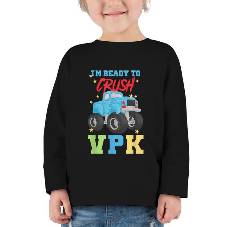 VPK Back To School 1st Day Of School Prekindergarten Kids Graphic Toddler Long Sleeve Tee