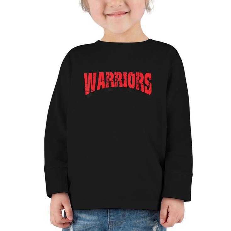 Warriors Back To School Spirit R Graphic Toddler Long Sleeve Tee