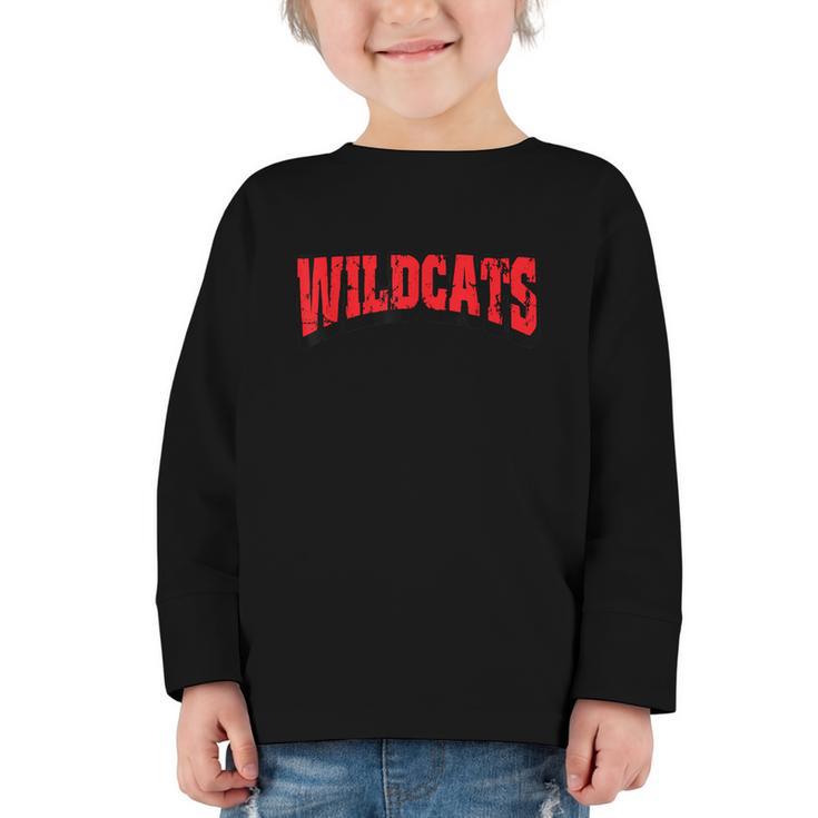 Wildcats Back To School Spirit R Graphic Toddler Long Sleeve Tee