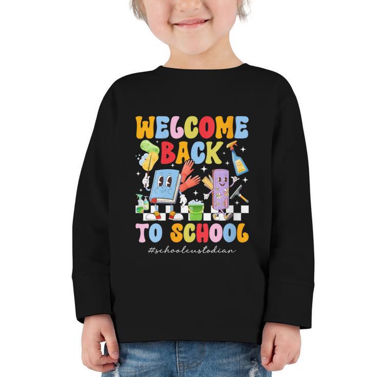 Women's Back To School Custodian First Day Of School Custodian Graphic Toddler Long Sleeve Tee