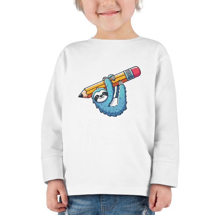 Back To School Seventh Grade Sloth Hanging Out In 7th Grade Performance Graphic Toddler Long Sleeve Tee