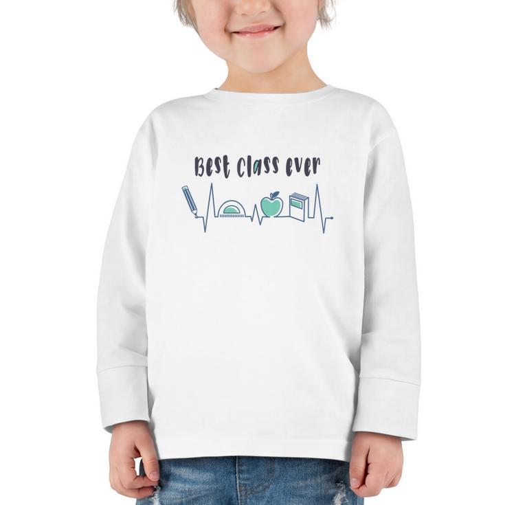 Best Class Ever Back To School Happy Graduation Graphic Toddler Long Sleeve Tee