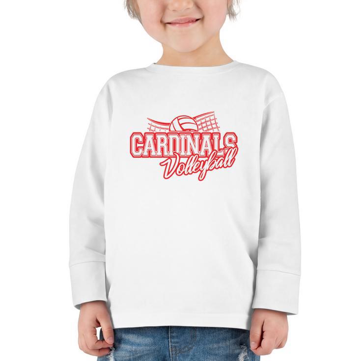 Cardinals Volleyball Back To School Spirit R Graphic Toddler Long Sleeve Tee Cardinals Volleyball Back To School Spirit R Graphic Toddler Long Sleeve Tee