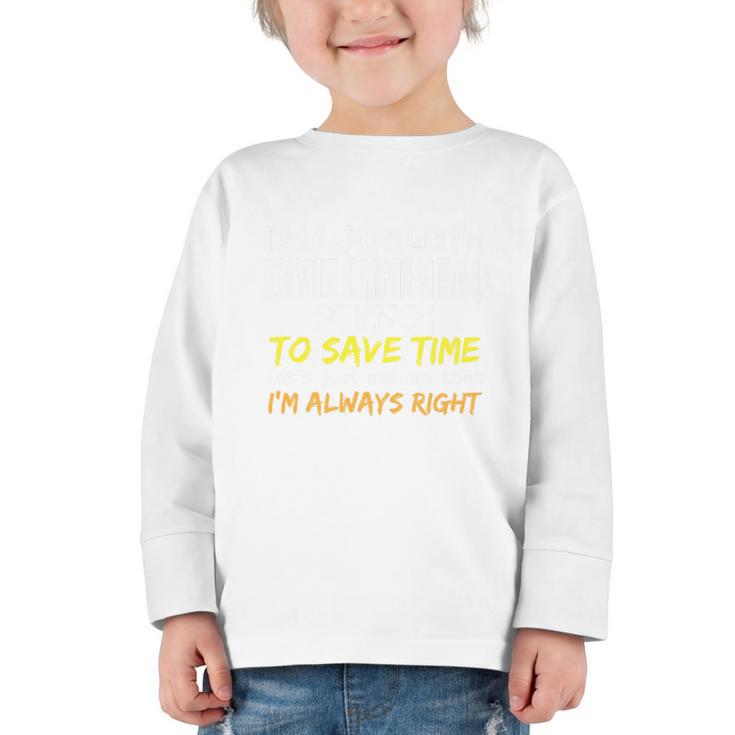 Environmental Science Major For Back To School Premium Tri-Blend Graphic Toddler Long Sleeve Tee