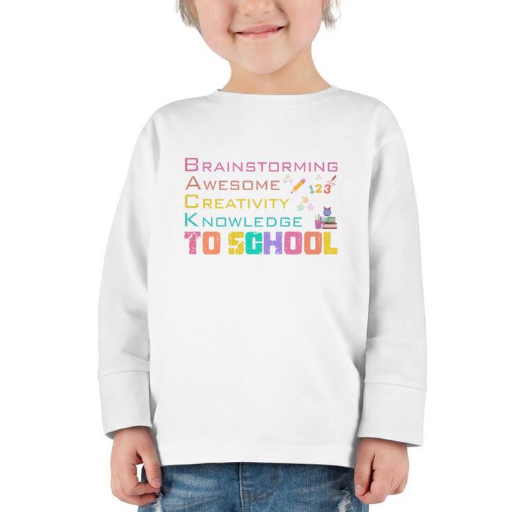 Level Complete Welcome Back To School First Day Boy And Girl Premium Tri-Blend Graphic Toddler Long Sleeve Tee