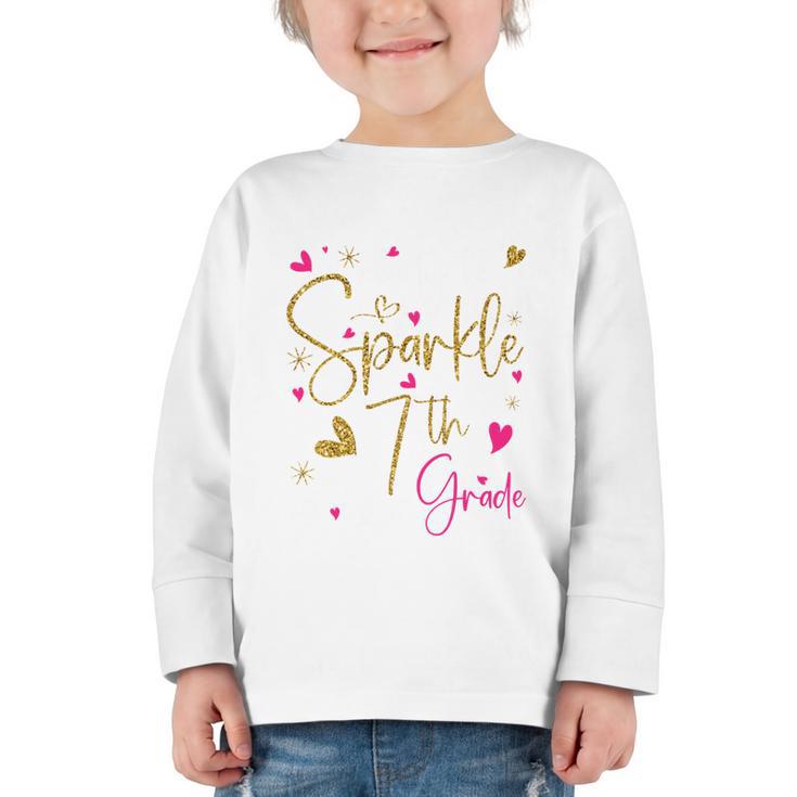 Ready To Sparkle 7th Grade Back To School For Girls Performance Graphic Toddler Long Sleeve Tee