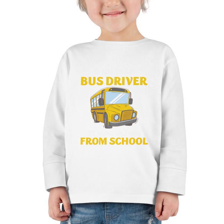 School Bus Driver Kindness Humor Back To School Quote Premium Tri-Blend Graphic Toddler Long Sleeve Tee