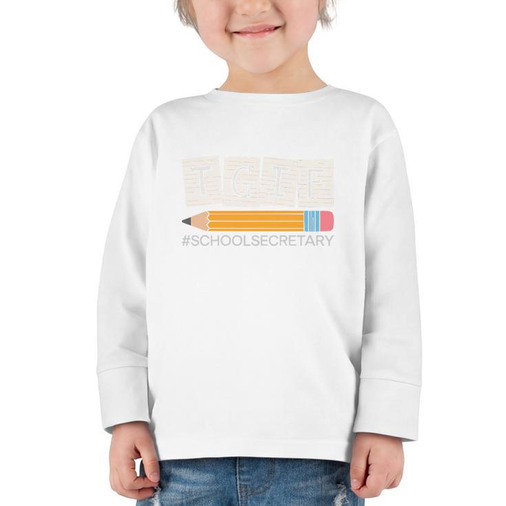 School Secretary Back To School Assistant Job Profession Premium Tri-Blend Graphic Toddler Long Sleeve Tee