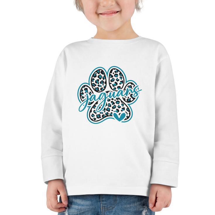 Vintage Jaguar School Sports Team Spirit Back To School Graphic Toddler Long Sleeve Tee