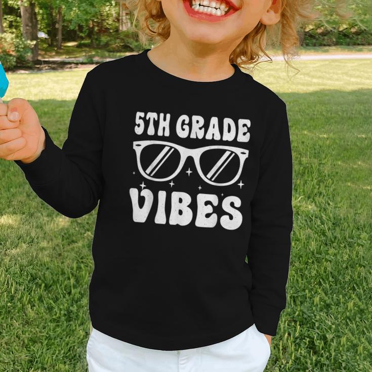 5th Grade Vibes Back To School Graduation Fifth Grade Graphic Toddler Long Sleeve Tee 5th Grade Vibes Back To School Graduation Fifth Grade Graphic Toddler Long Sleeve Tee