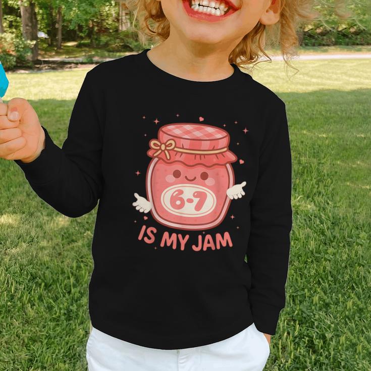 67 Is My Jam Back To School Girls Kids Cute 6 7 Meme Graphic Toddler Long Sleeve Tee 67 Is My Jam Back To School Girls Kids Cute 6 7 Meme Graphic Toddler Long Sleeve Tee