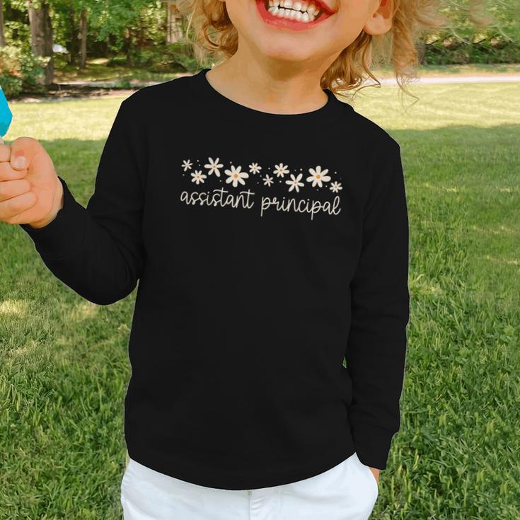 Assistant Principal Appreciation Flower Daisy Back To School Graphic Toddler Long Sleeve Tee